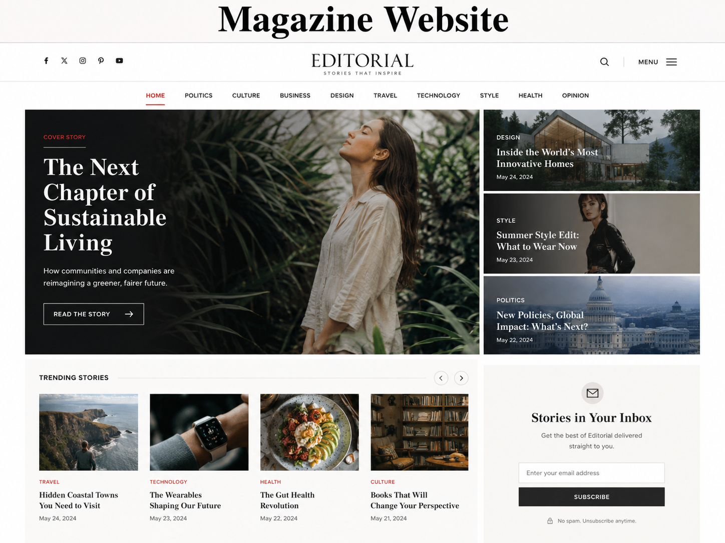 Magazine Website slideshow preview